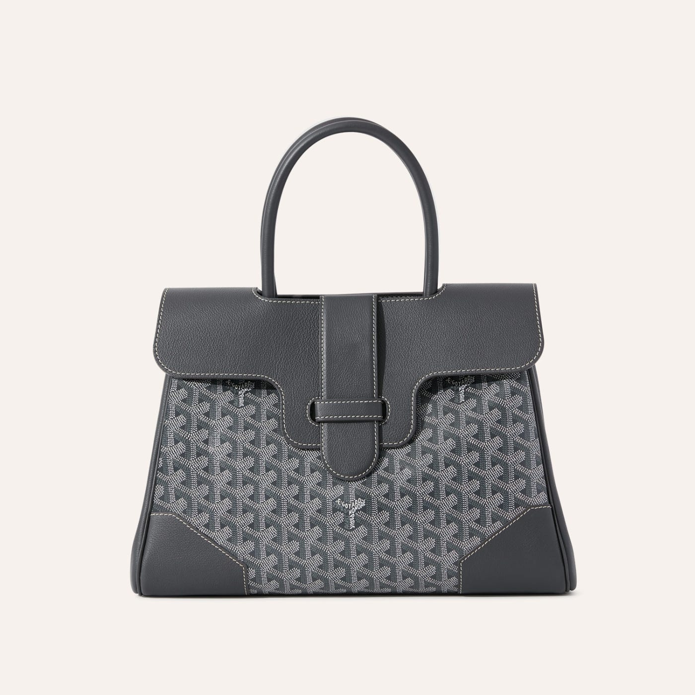 Goyard Saigon Tote Grey Goyardine Canvas Palladium Hardware - Image 1